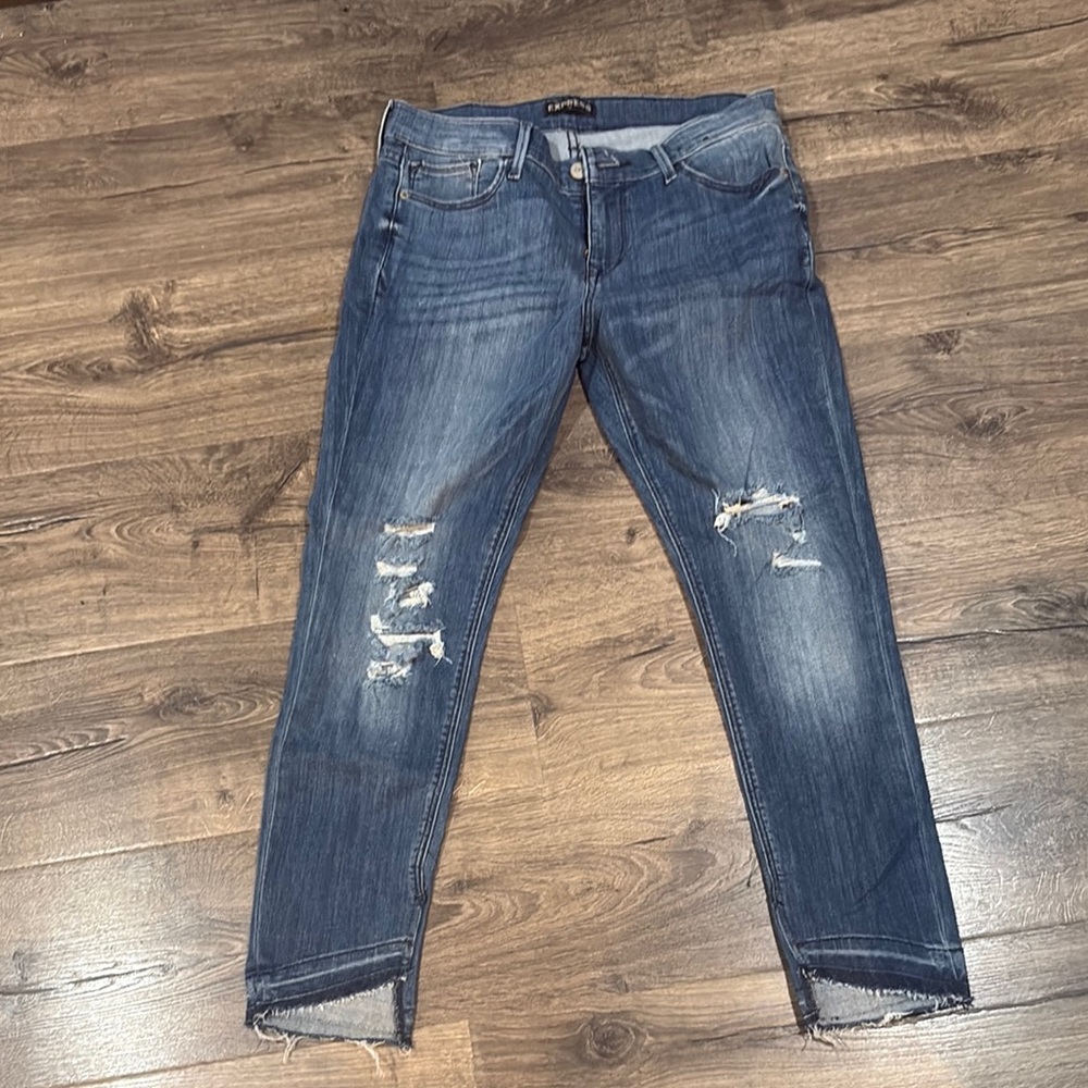 Express Distressed Blue Women’s Jeans